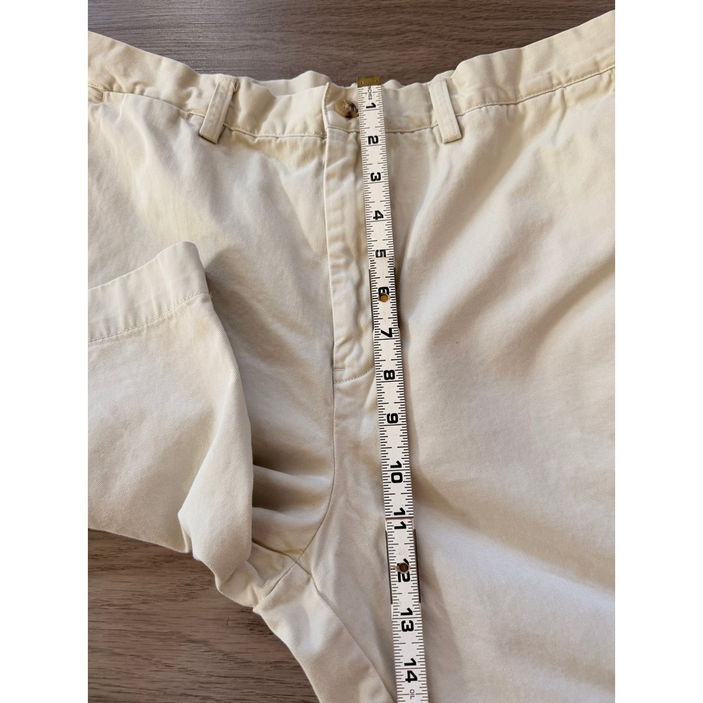 Polo Ralph Lauren Men's Khaki Beige‎ Chino Shorts Flat Front Size 36 Preppy Golf - Picture 6 of 16